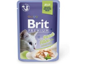 Brit Premium Trout Fillets in Jelly for Adult Cats 85g