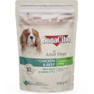 BonaCibo Dog Adult Chicken & Beef Dog Food - 100g