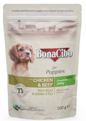 BonaCibo Puppies Chicken & Beef Dog Food - 100g